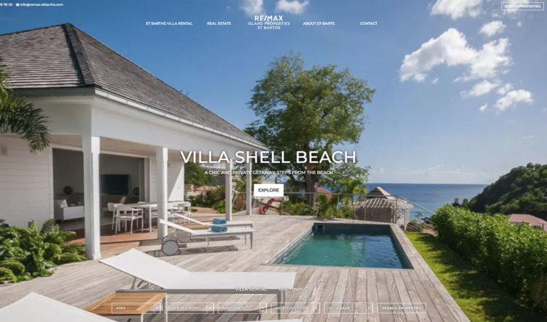 remax st barths villa rental website